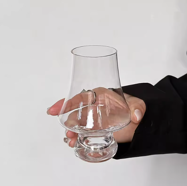 Vaso de Whisky - Cristal Hecho a Mano Diseño de Tulipán